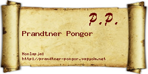Prandtner Pongor névjegykártya